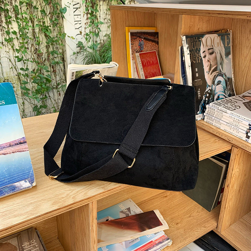 Frosted Fleece Messenger Bag – Large & Versatile