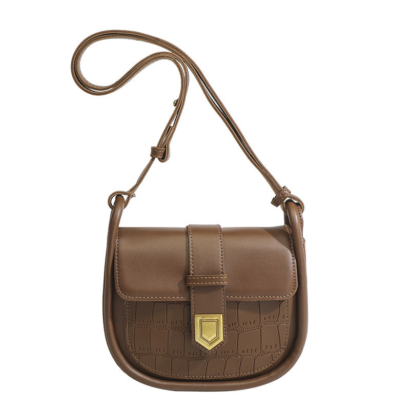 Winter Crocodile Pattern Saddle Bag – Stylish & Versatile