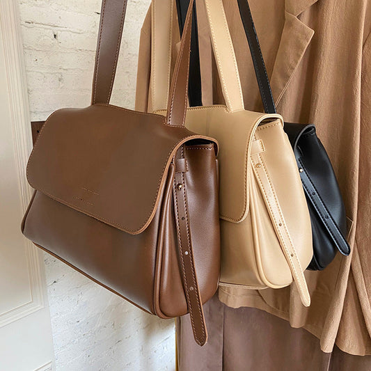 Dark Brown Flip Bag – Chic & Commuter-Friendly