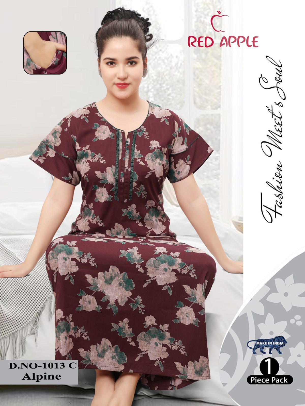 Soft and Stylish Nighty - Alpine Floral Print