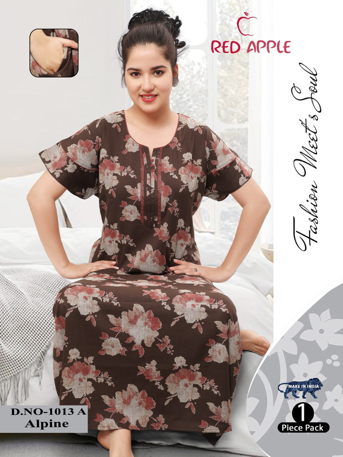 Soft and Stylish Nighty - Alpine Floral Print