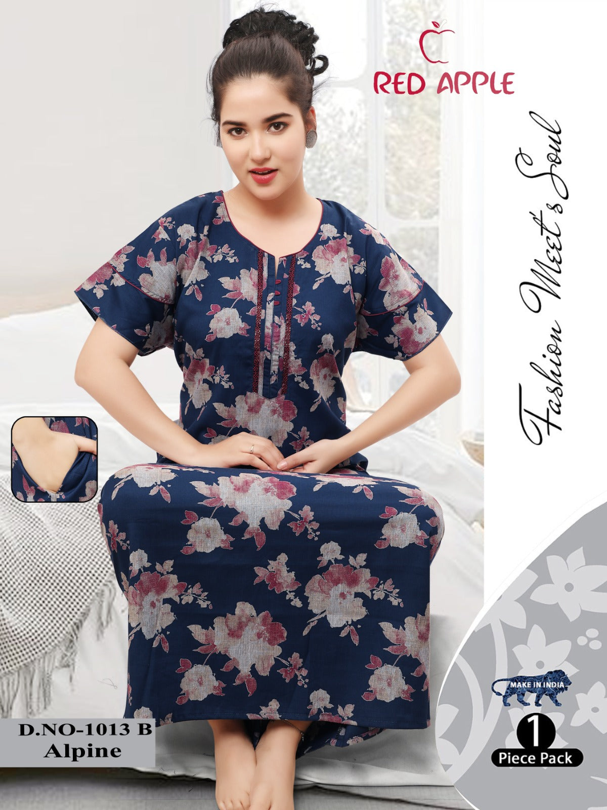 Soft and Stylish Nighty - Alpine Floral Print