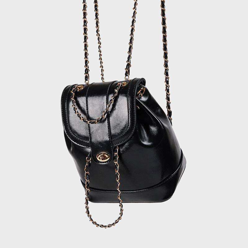 Women's Fashionable Rhombus Chain Backpack