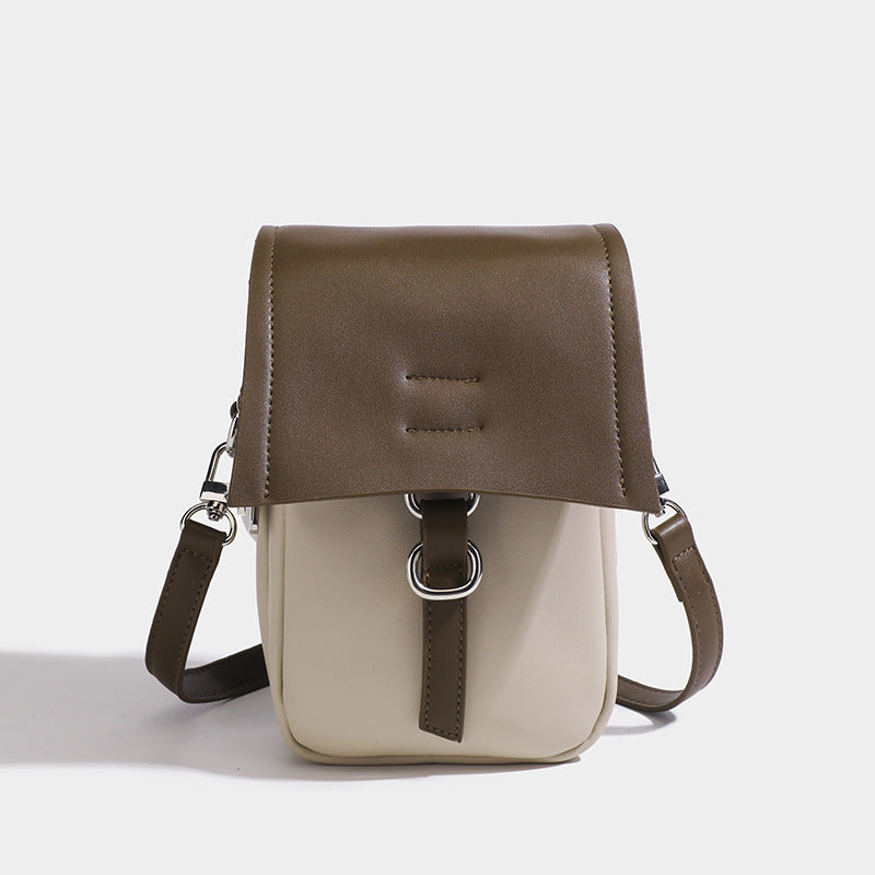 Trendy Contrasting Color Splicing Mobile Phone Bag