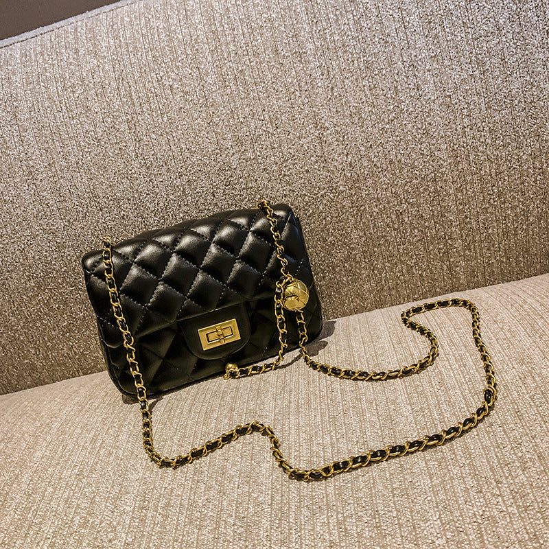 Rhombus Chain Crossbody Shoulder Bag – Trendy Fashion Square Bag