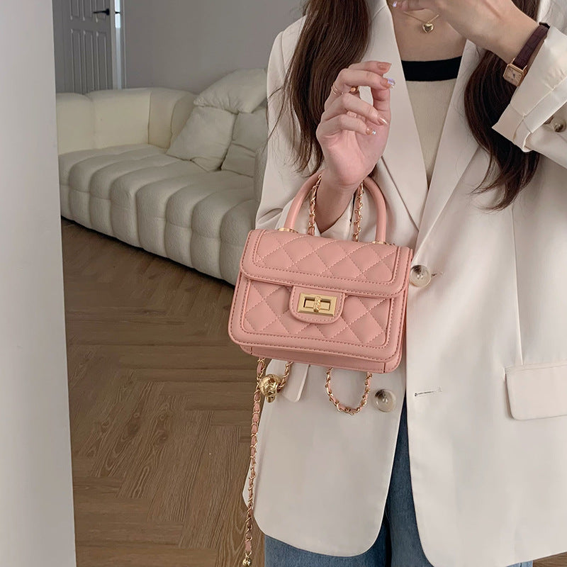 Vintage Rhombus Chain Shoulder & Crossbody Bag