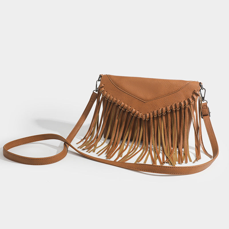 Fringe Envelope Shoulder Bag – Trendy & Casual
