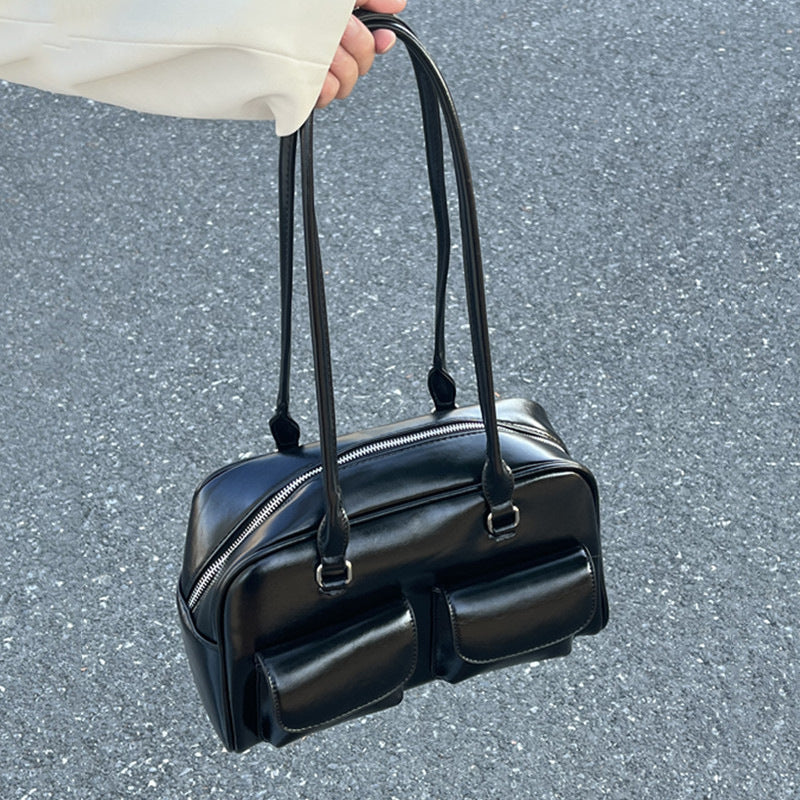 Oil Wax Leather Double Bag – Retro & Versatile