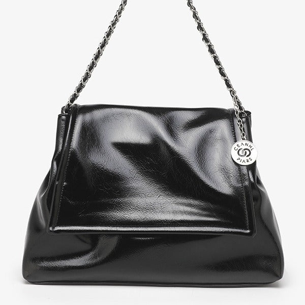 Trendy Silver Women's Shoulder Bag – Casual Chain Crossbody Bag