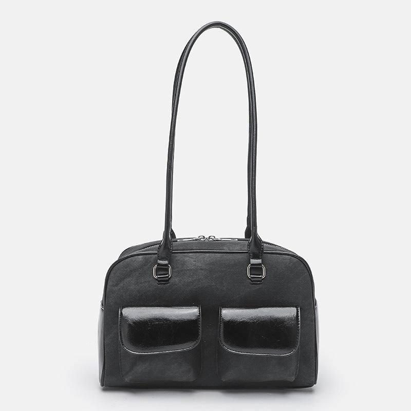 Oil Wax Leather Double Bag – Retro & Versatile