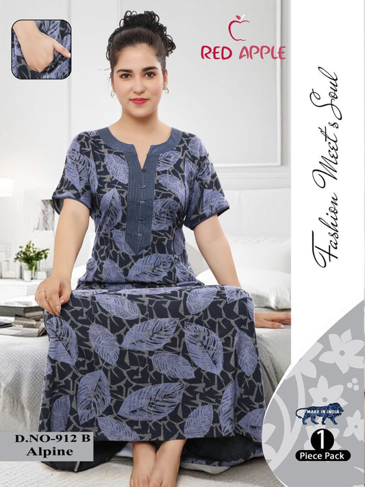 Alpine Nighty for Women - Comfortable Floral Print