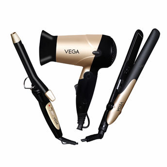 Vega Miss Versatile Styling Set - Hair Dryer, Straightener, and Curler